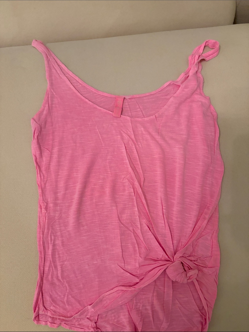 Emma & Sam Pink Knot-Front Tank
